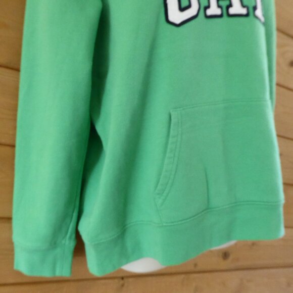 GAP LOGO Hoodie Sweatshirt Light Pastel Green Cotton Blend XL - Picture 4 of 9